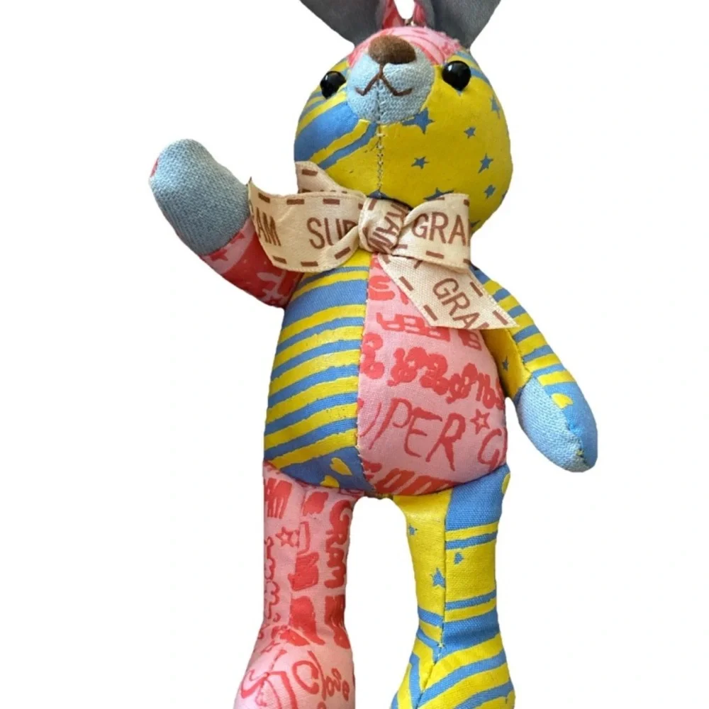 SUPER GRAM Naoko Shinada Jointed Patchwork‎ Bunny Rabbit Keychain Nao's Stuff
